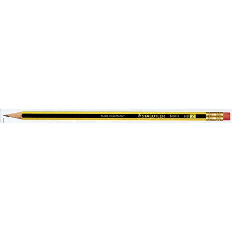 Μολύβι γραφίτη STAEDTLER  noris 122 με γόμα HB (Κίτρινο)