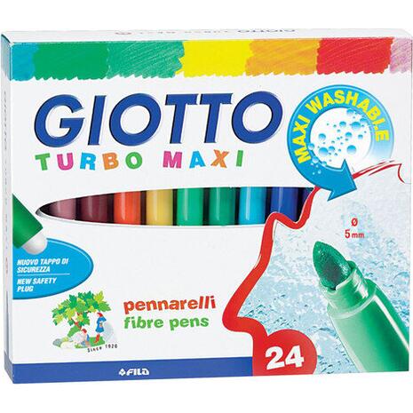 Μαρκαδόροι ζωγραφικής GIOTTO Superwashable Turbo Maxi 5,00mm (24 τεμάχια)