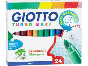Μαρκαδόροι ζωγραφικής GIOTTO Superwashable Turbo Maxi 5,00mm (24 τεμάχια)