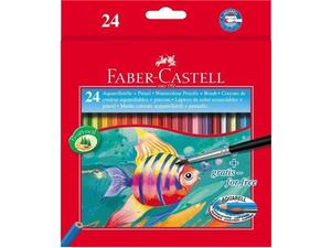 Ξυλομπογιές Ακουαρέλας FABER CASTELL +πινέλο (συσκευασία 24 τεμαχίων)