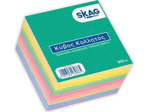 Κύβος σημειώσεων Skag "Δήλος" 9x9cm κολλητός χρωματιστός