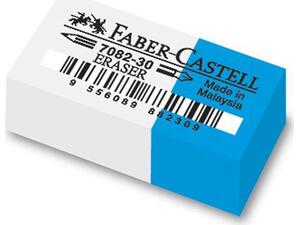 Γόμα Faber Castell 7082 άσπρη-μπλε mini