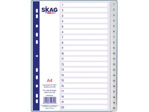 Διαχωριστικό Skag πλαστικό Α4 αριθμητικό (1-20) ECO