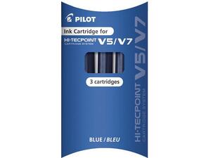 Ανταλλακτικές αμπούλες πέννας  PILOT Hi- Techpont V5/V7 Μπλέ (Σετ 3 τεμαχίων)  (Μπλε)