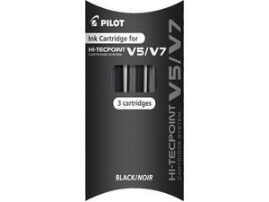 Ανταλλακτικές αμπούλες πέννας  PILOT Hi- Techpont V5/V7 Μαύρο (Σετ 3 τεμαχίων)  (Μαύρο)