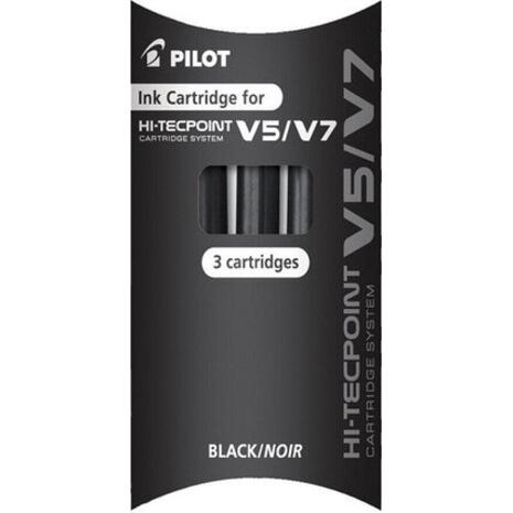 Ανταλλακτικές αμπούλες πέννας  PILOT Hi- Techpont V5/V7 Μαύρο (Σετ 3 τεμαχίων)  (Μαύρο)