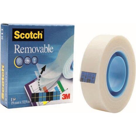 Κολλητική ταινία SCOTCH 19X33 811 επανατοποθετούμενο