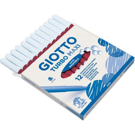 Μαρκαδόροι ζωγραφικής GIOTTO Turbo Maxi κόκκινο (συσκευασία 12 τεμαχίων) 456011
