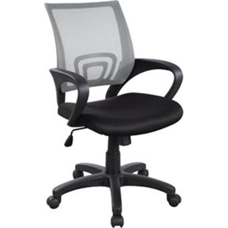 BF2101 Πολυθρόνα-Pro Γραφείου με Ανάκλιση, Γκρι Mesh - Μαύρο PU (ΕΟ254,10) (Γκρι)