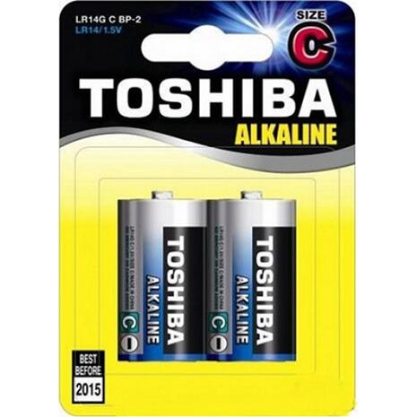 Αλκαλικές μπαταρίες TOSHIBA C (LR14) (συσκευασία 2 τεμαχίων)
