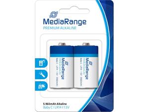 Αλκαλικές μπαταρίες MediaRange Premium C 1,5V (LR14) Συσκευασία: 2 μπαταρίες