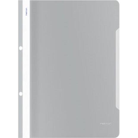 Ντοσιέ με έλασμα Metron A4 P.P με οπές (Γκρι)