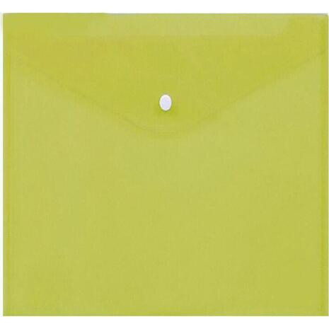 Φάκελος με κουμπί DataKing Α5 πλαστικός διάφανος κίτρινος παστέλ