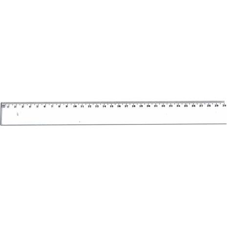 Χάρακας πλαστικός διαφανής 30 cm