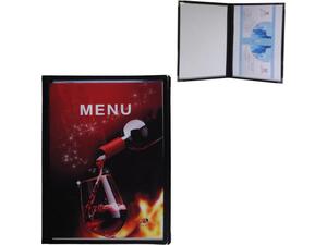 Τιμοκατάλογος (menu) PVC μαύρο 29,7x21cm  A4 4 σελίδες