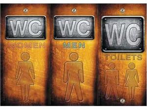 Πινακίδα WC/MEN/WOMEN (3x7x14cm) αυτοκόλλητο