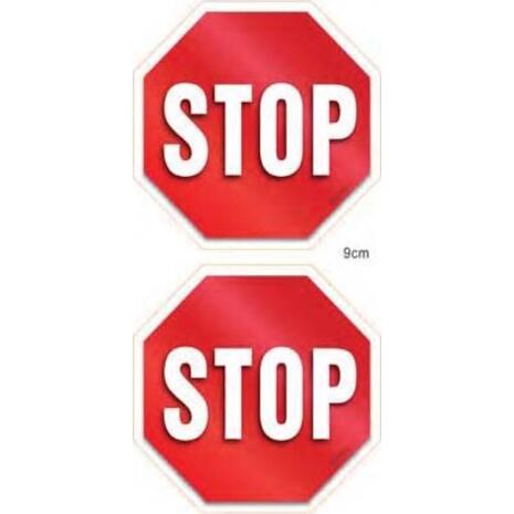 Πινακίδα PVC "STOP" (2x9cm) αυτοκόλλητο