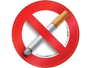 Πινακίδα PVC "No smoking" (6x5-7cm) αυτοκόλλητο