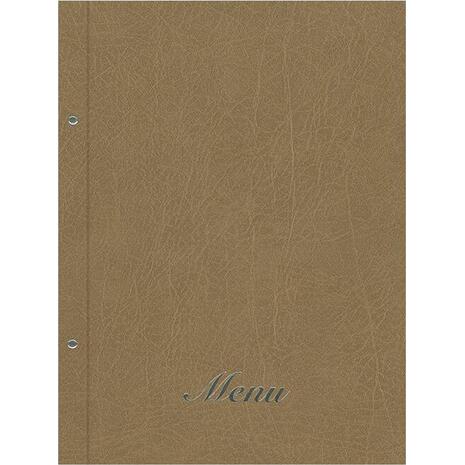 Τιμοκατάλογος (menu) Old Leather 24x32cm 10 θέσεων καφέ ανοιχτό