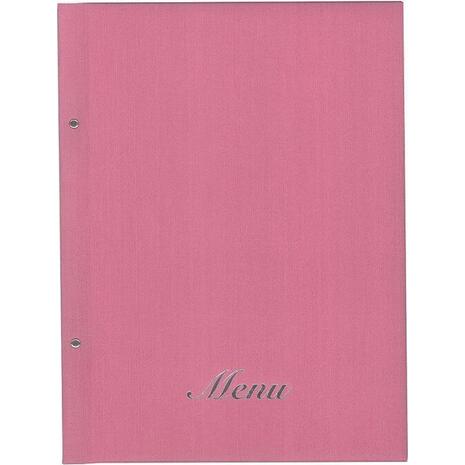 Τιμοκατάλογος (menu) Fabric 24x32cm 10 θέσεων ροζ