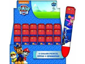 Στυλό GIM 6 χρωμάτων Paw Patrol (334-13648) (Διάφορα χρώματα)