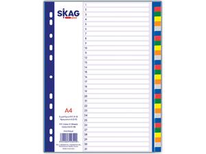Διαχωριστικό Skag πλαστικό Α4 31 θέσεων ECO Χρωματιστά