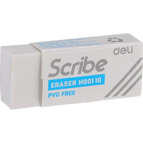 Γόμα λευκή Deli Scribe H00110 pvc free 42x17x10mm μικρή - Ανακάλυψε Γόμες για να σβήνεις τα ίχνη σου από το χαρτί από το Oikonomou-shop.gr.