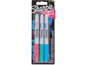 Σετ μαρκαδόροι ανεξίτηλοι Sharpie Metallic 0.9mm Ruby-Emerald-Sapphire 3 τεμαχίων