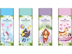 Γόμα Faber Castell Happy Jungle σε διάφορα παστελ χρώματα (1 τεμάχιο)