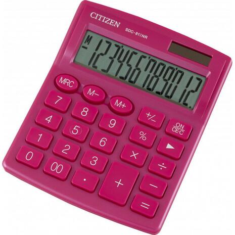 Αριθμομηχανή Citizen SDC-812NR-PK12 Ψηφίων σε Ροζ Χρώμα