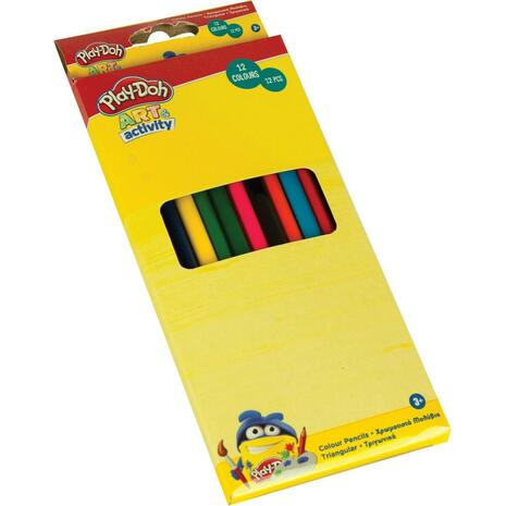 Ξυλομπογιές Play Doh Τρiγωνικές 12 Χρώματα (320-20001)