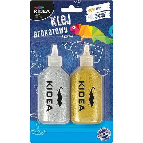 Κόλλα υγρή Kidea gold&silver gitter 2x40gr