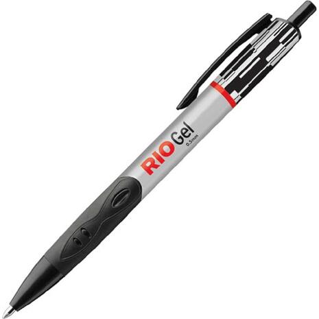 Στυλό Gel Luxor Rio 0.5mm με κουμπί μαύρο (Μαύρο)