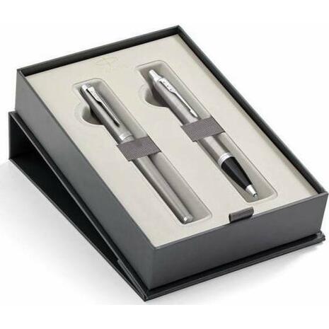Σετ κασετίνα δώρου Parker Στυλό IM Stainless Steel CT (RB+BP)