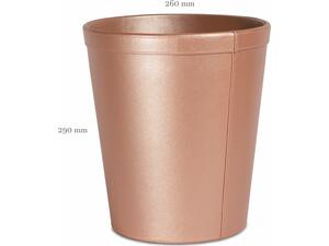Καλάθι αχρήστων OSCO δερματίνη blush No4417 29cm (Ροζ)