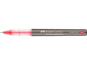 Στυλό FABER CASTELL Free Ink Needle Roller Micro 0.5mm Κόκκινο (Κόκκινο)