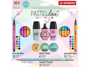 Σετ μαρκαδόροι Stabilo Pastel Love Mini 68, 88, Boss, Pencil (συσκευασία 35 τεμαχίων)
