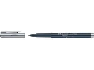 Μαρκαδόρος ανεξίτηλος Faber Castell Metallics 1.5mm μεταλλικός ασημί (160751)