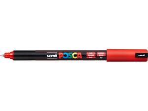Μαρκαδόρος Uni Posca PC-1MR λεπτή μύτη 0,7mm (κόκκινο μεταλλικό)