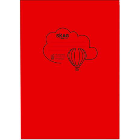 Τετράδιο Skag "P.P. ΔΙΑΦΑΝΗ" 50 Φύλλων 17x25 Ριγέ Κόκκινο (Κόκκινο)
