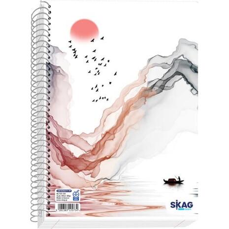 Τετράδιο σπιράλ Skag University 1 θέμα A4 διάφανο εξώφυλλο