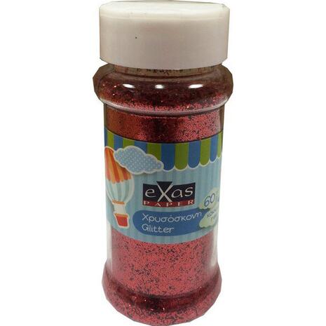 Χρυσόσκονη glitter 60gr. EXAS κόκκινη