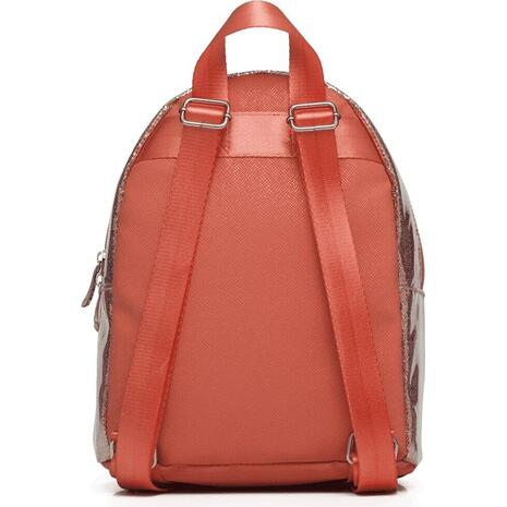 Σακίδιο πλάτης 1+1 θέσεων POLO Mini Queena Glitter σομον (9-07-159-8041 2020)