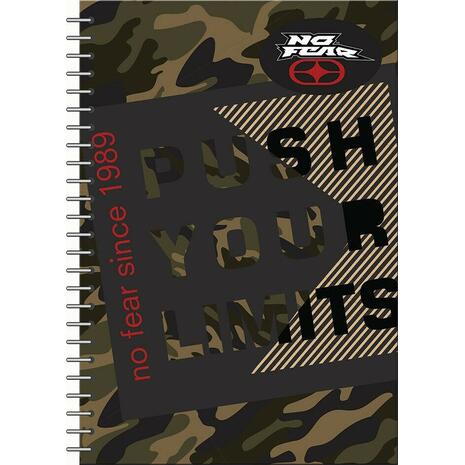 Τετράδιο BMU No Fear Limits-Fluo Wolf 2 θεμάτων 17x25cm 70 φύλλων (347-75402) (Διάφορα σχέδια)