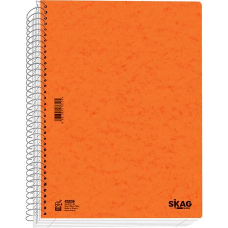 Τετράδιο σπιραλ SKAG Basic Α4 2 θεμάτων 60 φύλλων (276108) (Διάφορα χρώματα)