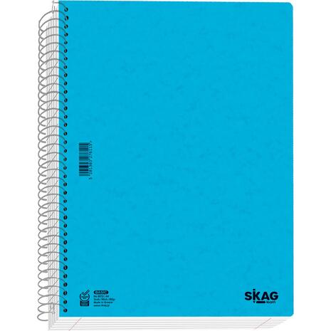 Τετράδιο σπιραλ SKAG Basic Α4 2 θεμάτων 60 φύλλων (276108) (Διάφορα χρώματα)