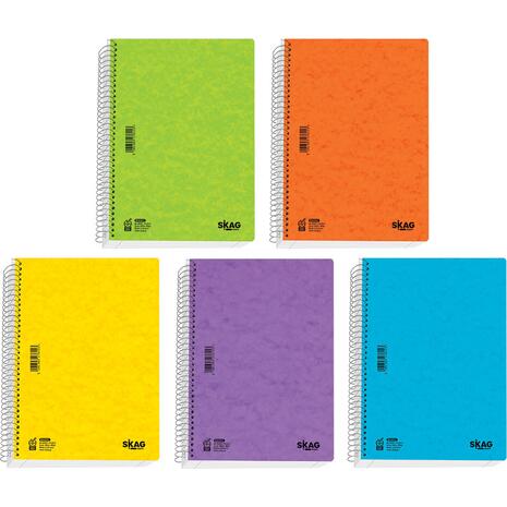 Τετράδιο σπιράλ SKAG Basic 17x25cm 4 θεμάτων (276160) (Διάφορα σχέδια)