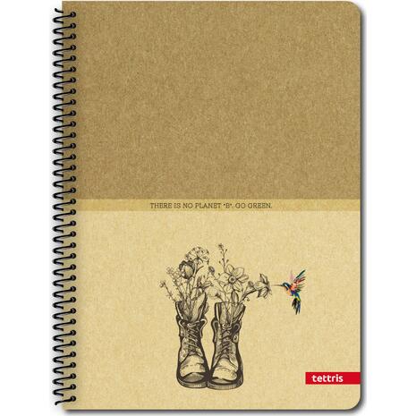 Τετράδιο Σπιράλ TETTRIS Eco friendly 3 θεμάτων 17x24cm 90 φύλλων (Διάφορα σχέδια)