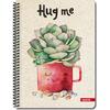 Τετράδιο σπιράλ Cactus 17x24cm 3 θεμάτων 17x24cm 90 φύλλων (Διάφορα σχέδια)