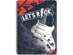 Τετράδιο Σπιράλ TETTRIS Lets Rock 3 θεμάτων 21x29cm 90 φύλλων (Διάφορα σχέδια)